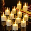 VIODAIM 12Pack Flickering Flameless LED Candles with Timer, Battery Powered