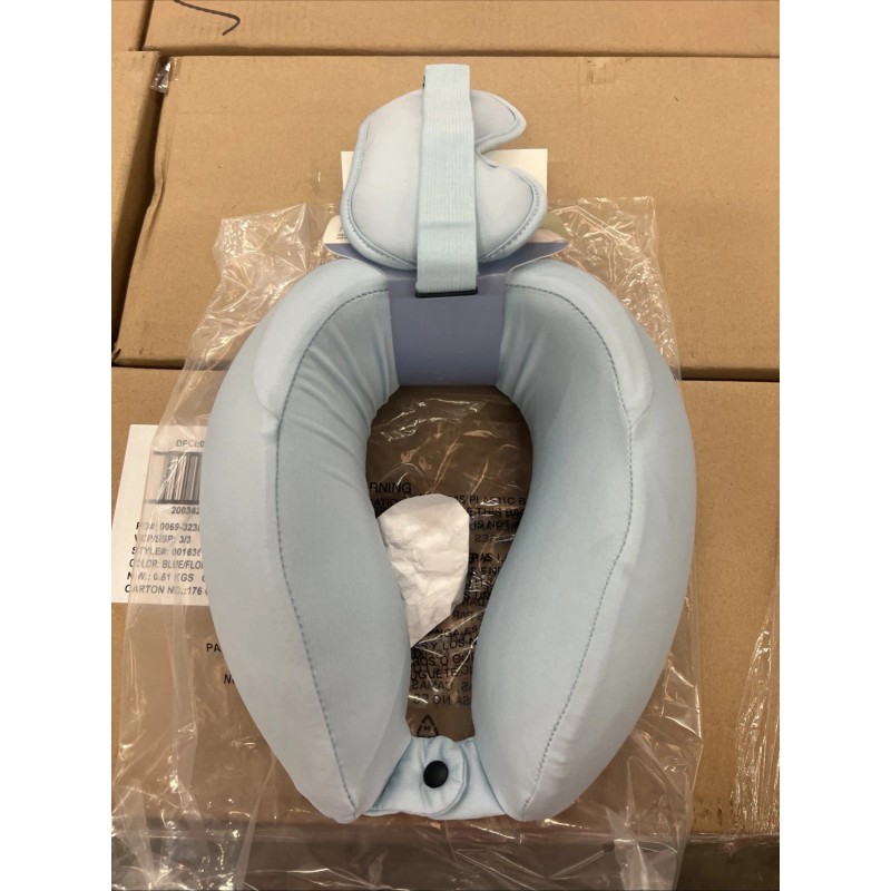 Open Story Memory Foam Travel Neck Pillow & Eye Mask