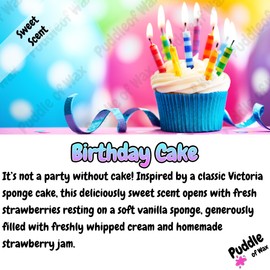 Puddle of Wax Birthday Cake Whipped Soap Body Wash - 150g - Natural Oils & Kaolin Clay - Sweet Scent - Vegan Friendly - Puddle of Wax - Made in the UK