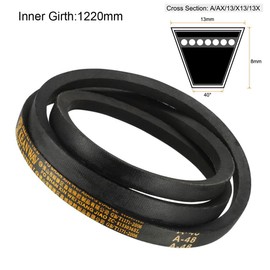 TA-VIGOR A48 Drive V-Belt 48" Inner Length 13mm Width 8mm Thick, Rubber Transmission Belt for Mower, Traction, Industrial Drive Systems