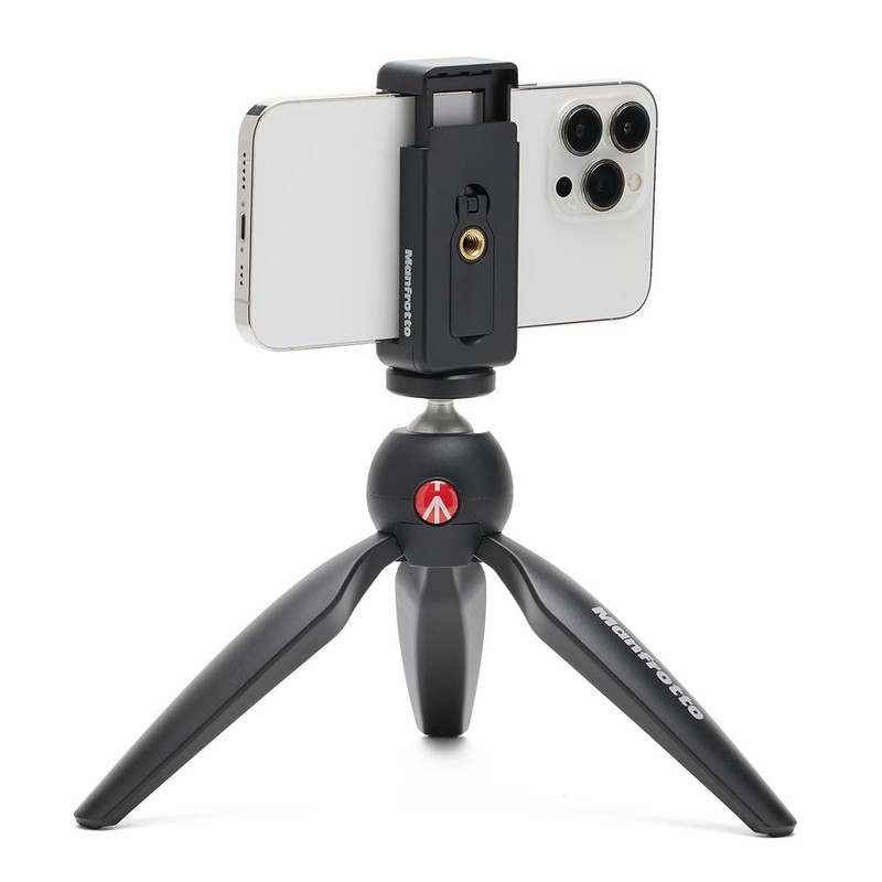 Manfrotto Pixi Mini Tripod with Smartphone Clamp, Black