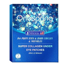 Marine 24Pairs Collagen Eye Gel Patches,Moisturizing Eve Mask, Nourishing EyeCare Product for Women & Men Hyaluronic Hyaluronic Acid - Specification: Marine collagen eye mask