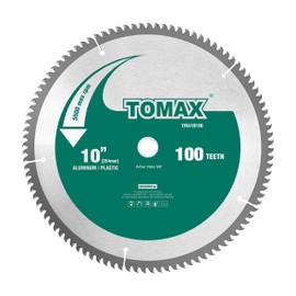 TOMAX 10-Inch 100 Tooth TCG Thin Aluminum and Non-Ferrous Metal Saw Blade with 5/8-Inch Arbor