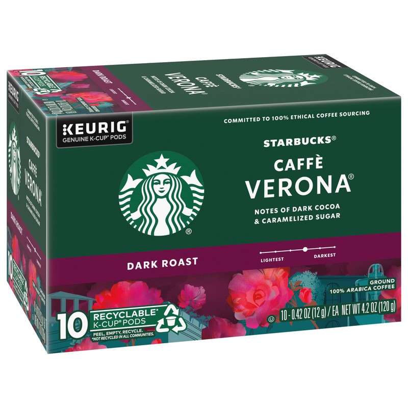 Starbucks Coffee K-Cup Pods, Caffè Verona, Dark Roast Coffee with