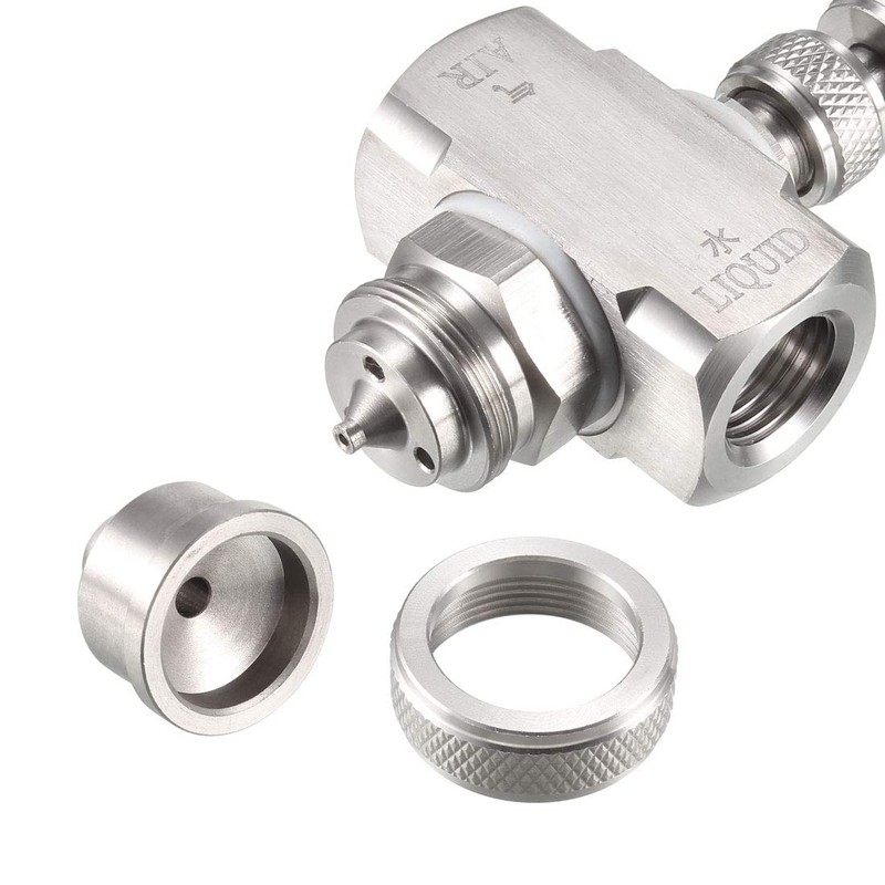 uxcell Air Atomizing Nozzle, 1/4BSPT Misting Low Pressure Wide Angle
