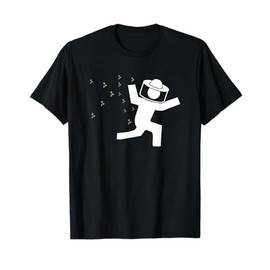 Beekeeper chased by bees funny running beekeeper T-Shirt
