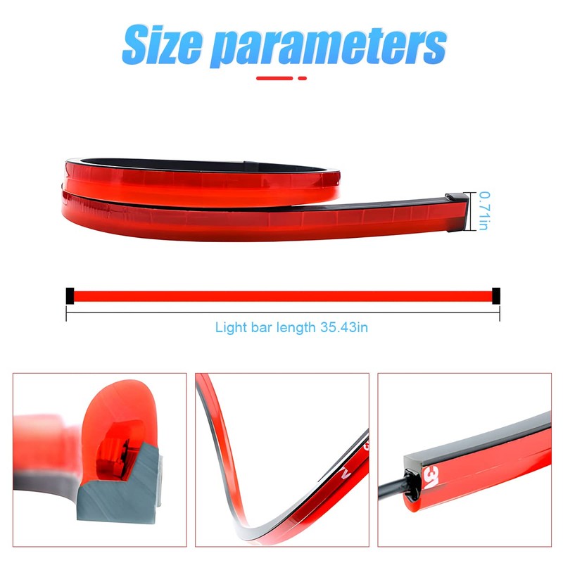 Car LED Brake LED Strip Light, 35inch 144LED DC12V High