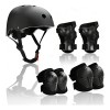 7pcs Kit De Protección De Patín Niños Con Casco Rodillera