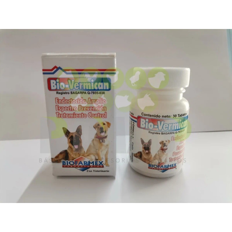 3 Para Perros Grandes Biovermican 30tb Alimento Desp