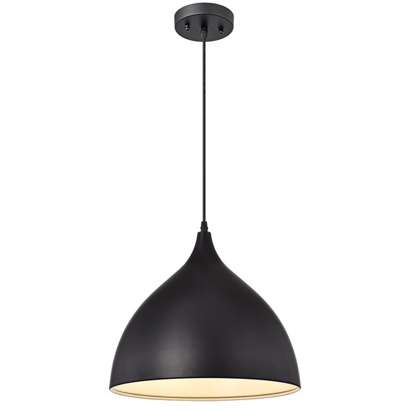 Chloe Lighting Walter Industrial 1 Light Textured Black Mini Pendant