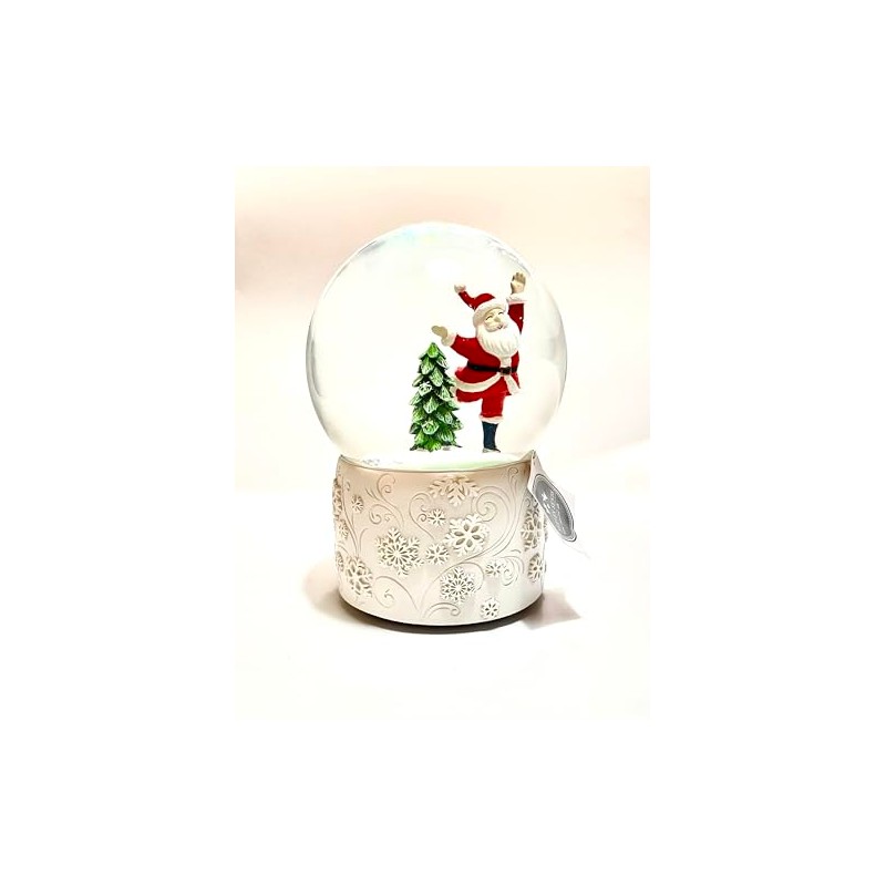 Heaven Sends Santa Snow Globe 12 x 12 x 17.5