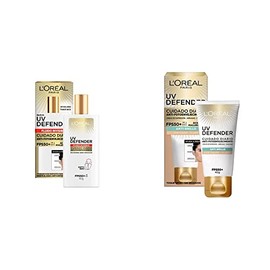 Loreal Paris Uv Defender bloqueador solar Fluido Invisible FPS 50   bloqueador solar FPS 50  UV Defender anti - brillo tono claro, 40ml               