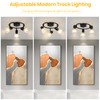 KEESFU 3-Light Kitchen Flush Mount Ceiling Light，Modern Round Track Lighting