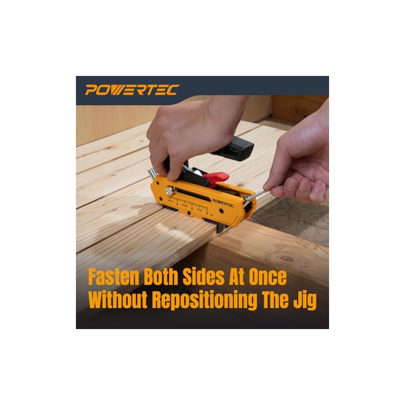 POWERTEC Edge Deck Screw Jig with 3 Board Spacing Options,