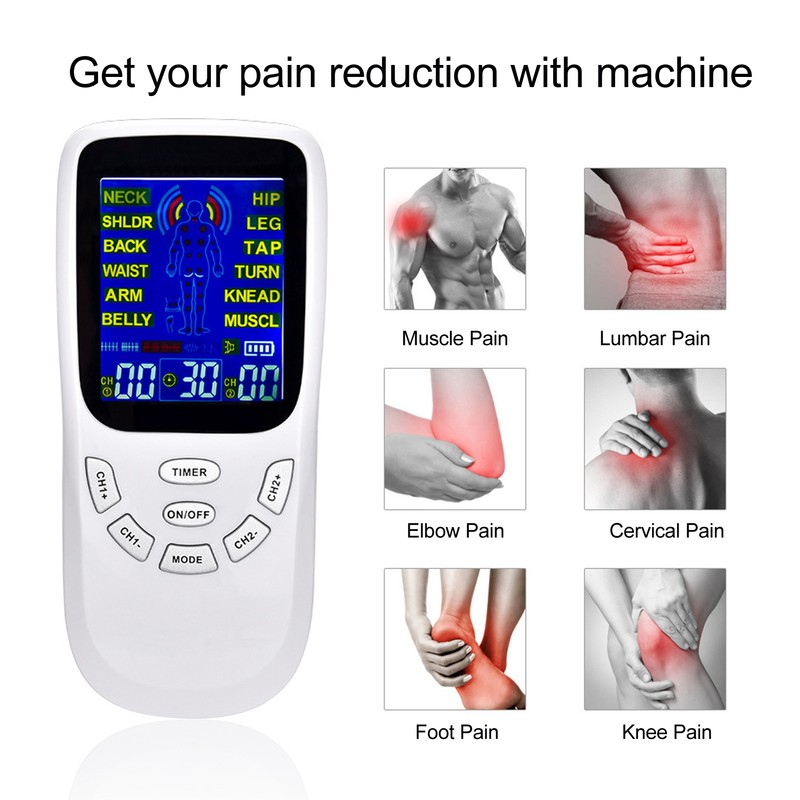 Rechargeable TENS Machine Neck Massaging 12 Modes Micro Current Digital