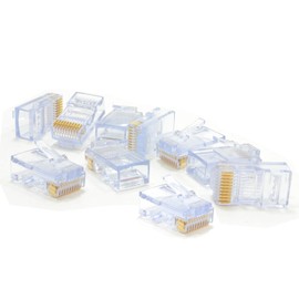 kenable RJ50 Crimp End 10P10C 10 Pin Plug for Solid/Stranded Cable [10 Pack]