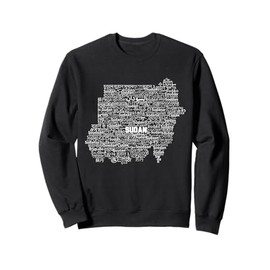 Sudan Map, Sudan in world languages Sweatshirt