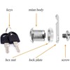 2 Packs Cabinet General Tubular Cam Lock Key Set, Alike