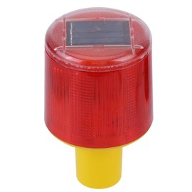 1 x Emergency Warning Flash Light, Solar LED Alarm Traffic Light, Red Light Flicker Beacon Lamps, Traffic Road Boat Red Light