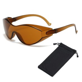 CHENGZI One-piece cycling goggles laser protective goggles (Tawny)