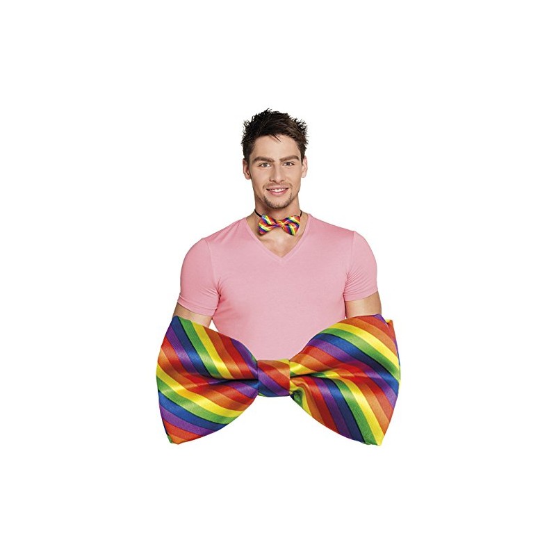 BOLAND BV Boland Bow Tie Pride Rainbow Colour Fancy Dress