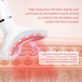 Face Massager Red Light Therapy Wand 3 Color 3 Modes 45°C for Skin Tightening & Neck Lifting EMS Massage Face Toning Firming for Women