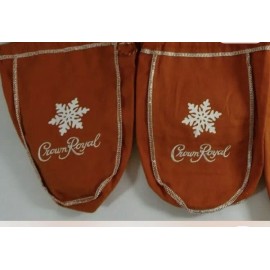 Crown Royal Lot Of 2 CROWN ROYAL SALTED CARAMEL 9" SNOWFLAKE BAG