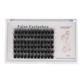 Bodermincer 72pcs 3D Effect Glue Bonded Mink Super Cluster Eyelash Home Eyelash Extension Eyelashes D Curl Individual Lashes Makeup (18mm)