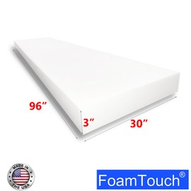 FoamTouch 3" x 30 "x 96" Cushion and Upholstery Foam, White
