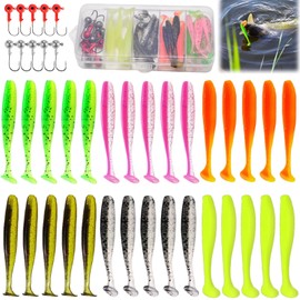 Soft Sea Fishing Bait, 40 Pieces Soft Baits, Rubber Bait, Zander Rubber Fish Set, Zander Rubber Bait Set, Rubber Fish Set for Pike, Zander Bait, Pike Bait, Rubber Fish Zander