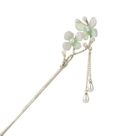 EZ PEACH Hair Claw Stick, Hairstick, Butterfly, Cherry Blossom, Pearl, Kanzashi Parts, Single Piece, Simple Hair Accessory, Yukata, Yukata, Japanese Clothing, Hair Closure, Hair Ornament, Japanese