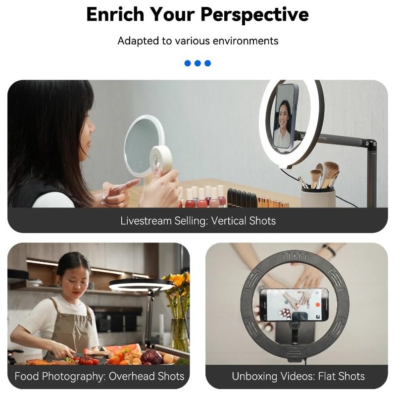 CamGo Telesin Ring Fill Light for Video Streaming