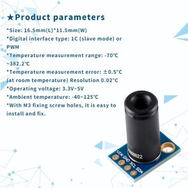 Ticfox MLX90614-DCI Non-Contact Infrared Temperature Sensor Module High Precision Infrared Temperature Sensor Module Long Distance DIY PCB Electronic Components