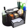 Cayxenful Mesh Desk Organizer Desktop Office Storage Multi-functional Pen Holder