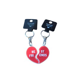 Best Friends Heart Shaped Keyring/Keychain, PLA, Amazing Quality - Best Friend Gift - Gift For Friend - Red And White - This One Friend