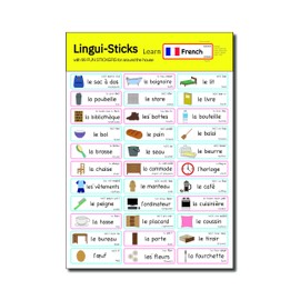 Lingui-Sticks Language Learning Stickers - Educational Stickers to Learn French for Kids & Beginners