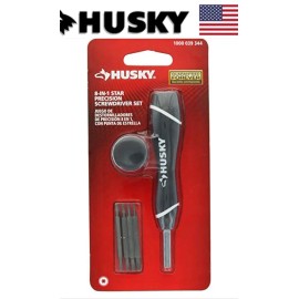 Husky Precision Screwdriver 8-in-1 Torx/Star Set - T4 T5 T6 T7 T8 T9 T10 T15