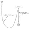 SIBOSUN Pocket Watch With Albert T-Bar Chain & Lobster Clasps