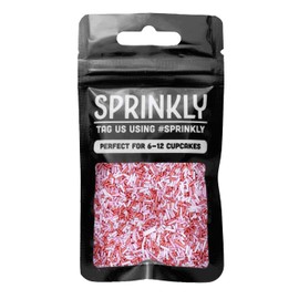 SPRINKLY - Glimmer Sugar Strands - Pink, Red & White - 30g