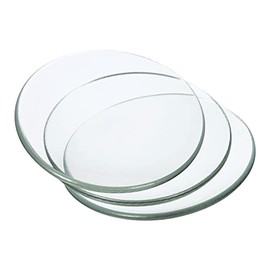 PATIKIL 50 mm Diameter Watch Glass, 3 Packs Beaker Cover Smooth Edges Chamfered Arc for Laboratory, Transparent