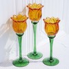 VOHO Orange Tulips Votive Candle Holders for Spring Decor, Elegant