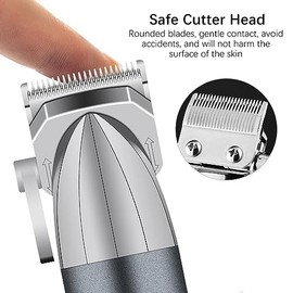 Hair Clippers for Men, T9 USB Hair Clipper Professional Electric Hair Trimmer Barber Shaver Trimmer Beard 0mm Hair Cutting Machine For Men (Color : Gray)