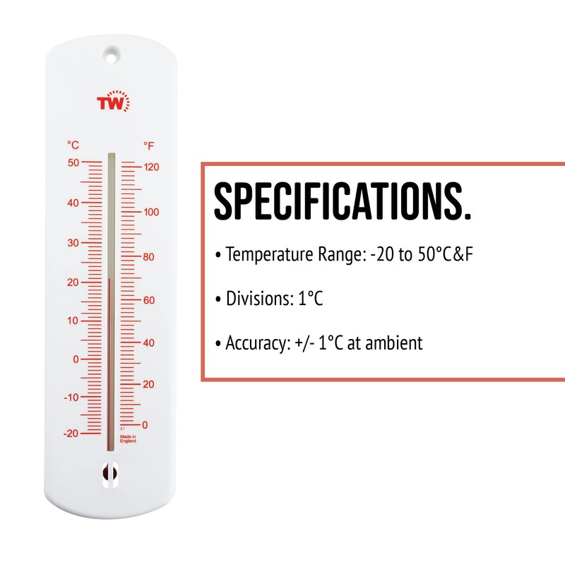 Large 240mm Outdoor Thermometer for Garden - Can be used
