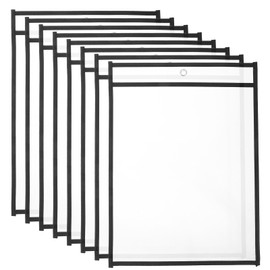 Cabilock Scrapbook 10Pcs Clear File Multi Functional Document Sleeves Paper Organizer Pockets Paper Sheet Protectors for Classroom Office Supplies File File Folder