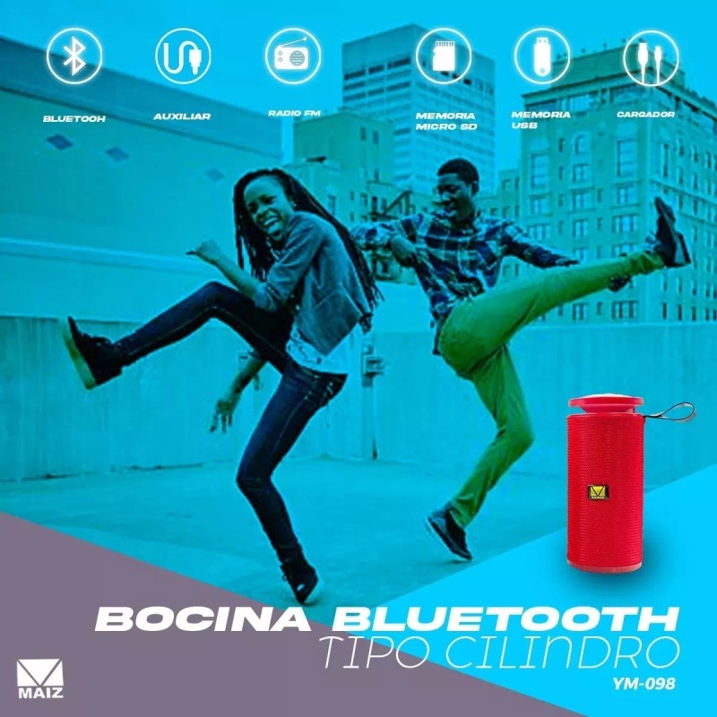 Maíz 5pzs Bocina Bluetooth Fm Usb Sd Tws Luz Led