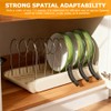 Pot and Pan Organizer Under Cabinet, Expandable Pan Organizer, White
