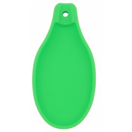 Handy Housewares Silicone Spoon Rest, Heat-Resistant Stove Top Kitchen Utensil Holder Drip Pad (1, Green)