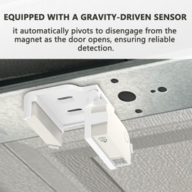 Garage Door Bracket for Ring Alarm Contact Sensor 2nd Gen – 1-Pack White Mount with Built-in Snap Clip & Screws – Secure Fit, Anti-Slip, Easy Install – Ring Compatible Accessory (White)