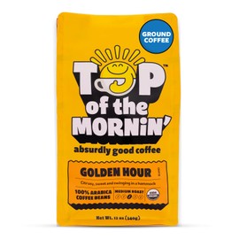 Top of the Mornin’ Ground Coffee by JackSepticEye, Ethically Sourced Organic Specialty Grade Coffee with hints of Praline and Black Tea (12 Ounce, Golden Hour)