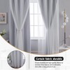 Anytime Home Curtains Blackout and Sheer Layered Solid Window Curtain